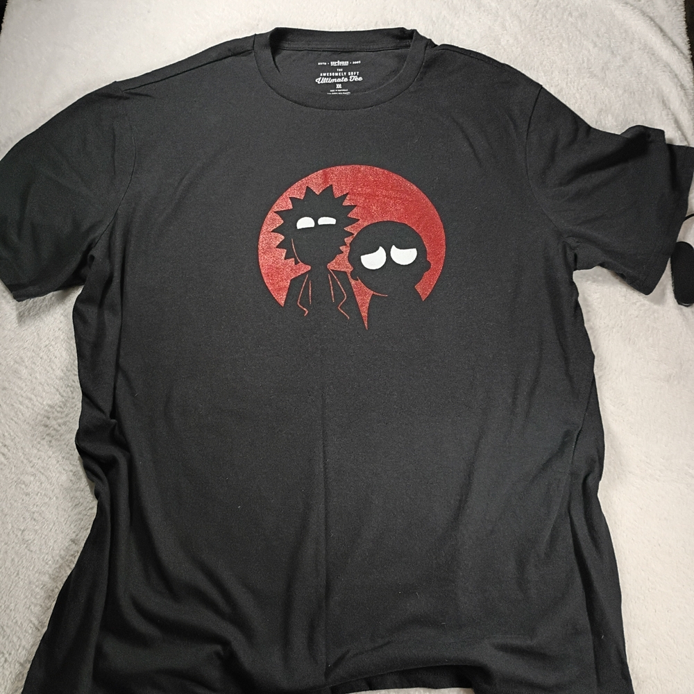 Rick and Morty Graphic T-Shirt Black XXL Adult Swim Cartoon Tee